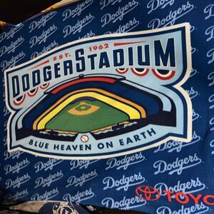 2000’s Los Angeles Dodgers Promo Dodger Stadium Fleece Throw Blanket by Toyota
